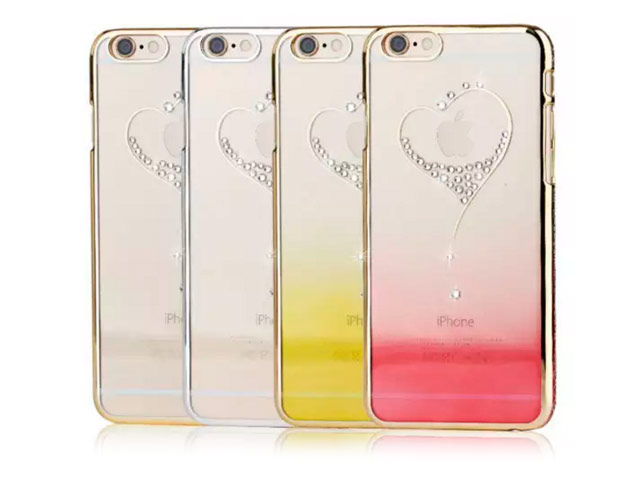 Чехол Yotrix HardCase Crystal для Apple iPhone 6S (Heart Golden, пластиковый)