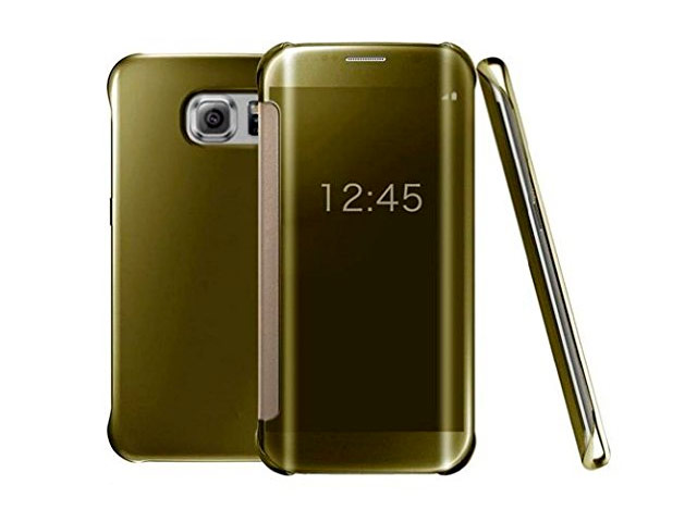 Чехол Yotrix FlipWallet case для Samsung Galaxy S6 edge SM-G925 (золотистый, пластиковый)