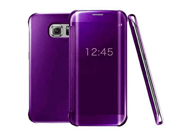 Чехол Yotrix FlipWallet case для Samsung Galaxy S6 edge SM-G925 (фиолетовый, пластиковый)