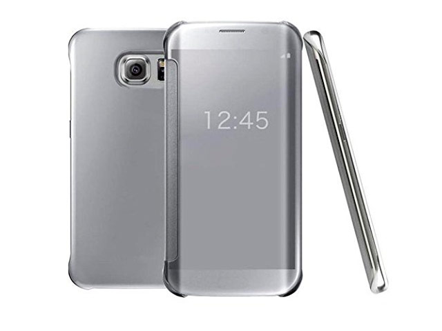 Чехол Yotrix FlipWallet case для Samsung Galaxy S6 edge plus SM-G928 (серебристый, пластиковый)