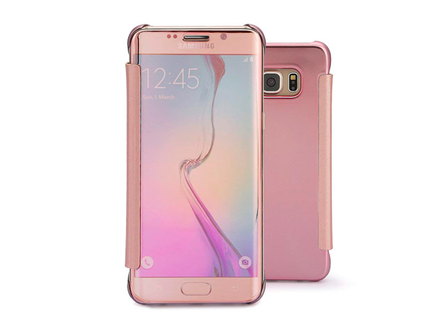 Чехол Yotrix FlipWallet case для Samsung Galaxy S6 edge plus SM-G928 (розовый, пластиковый)