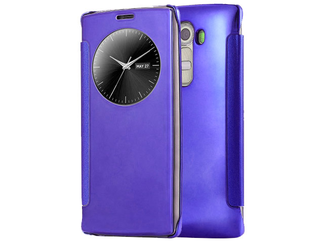 Чехол Yotrix FlipWallet case для LG G4 F500 (фиолетовый, пластиковый)