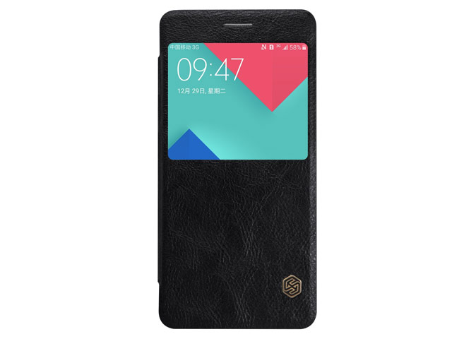 Чехол Nillkin Qin leather case для Samsung Galaxy A9 A9000 (черный, кожаный)