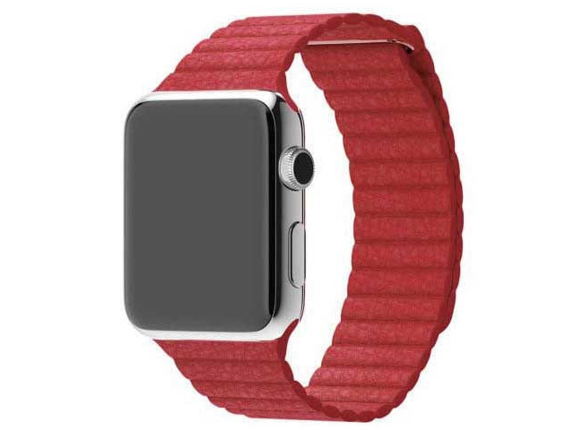Ремешок для часов Synapse Leather Loop для Apple Watch (42 мм, красный, кожаный)
