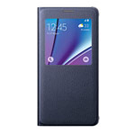 Чехол Samsung Clear View cover для Samsung Galaxy S6 edge plus SM-G928 (синий, кожаный)