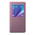 Чехол Samsung Clear View cover для Samsung Galaxy Note 5 N920 (розовый, кожаный)