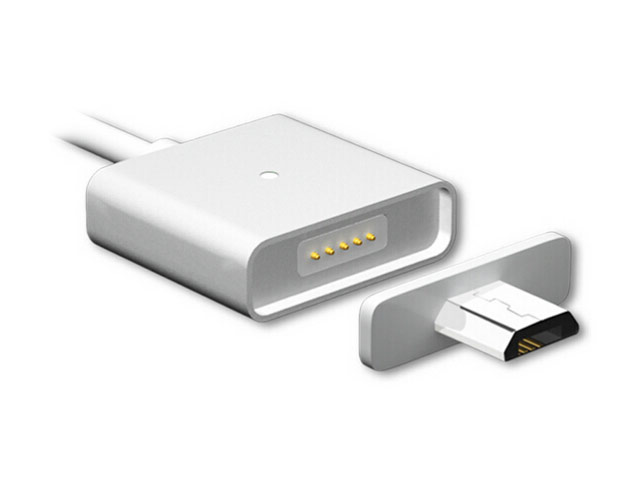 USB-кабель WSKEN Xcable Metal Magnetic Cable универсальный (microUSB, 1 метр, белый)