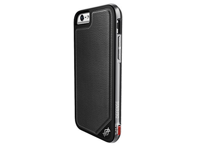 Чехол X-doria Defense Lux для Apple iPhone 6S plus (Black Leather, маталлический)