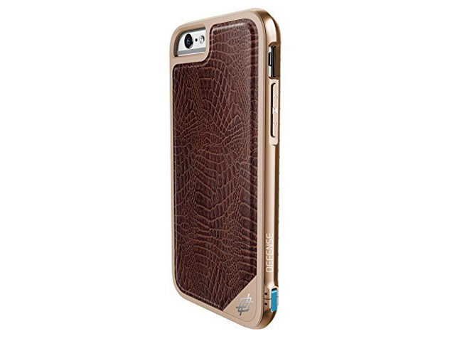 Чехол X-doria Defense Lux для Apple iPhone 6S plus (Brown Crocodile, маталлический)