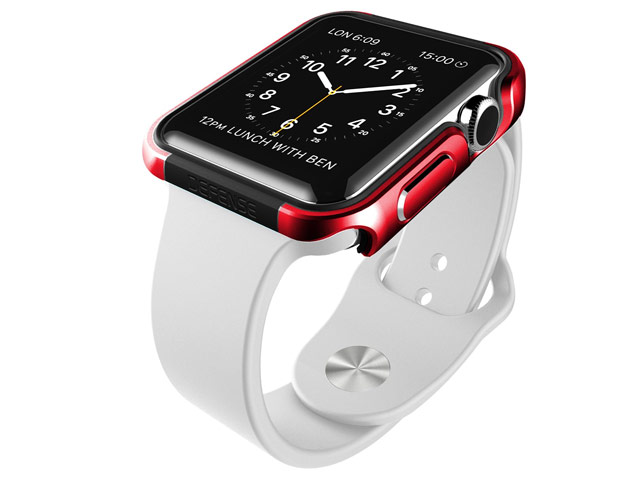 Чехол X-doria Defense Edge для Apple Watch 42 мм (красный, маталлический)