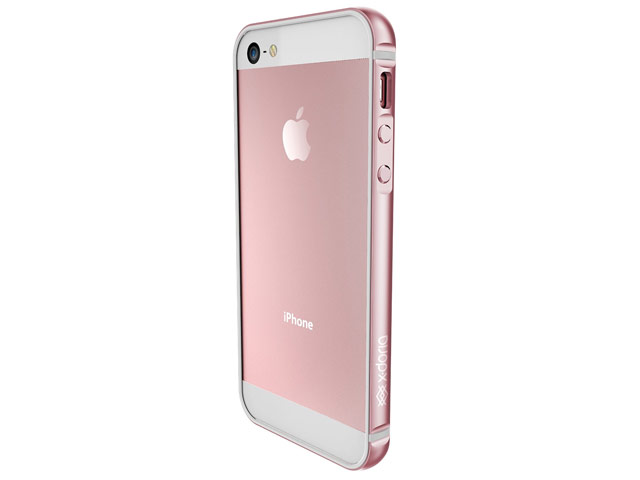 Чехол X-doria Bump Gear plus для Apple iPhone SE (розово-золотистый, маталлический)