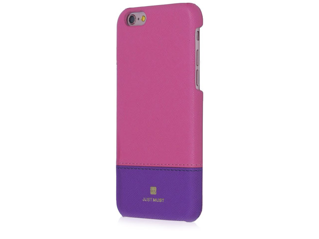 Чехол Just Must Mix Collection для Apple iPhone 6/6S (розовый/фиолетовый, кожаный)