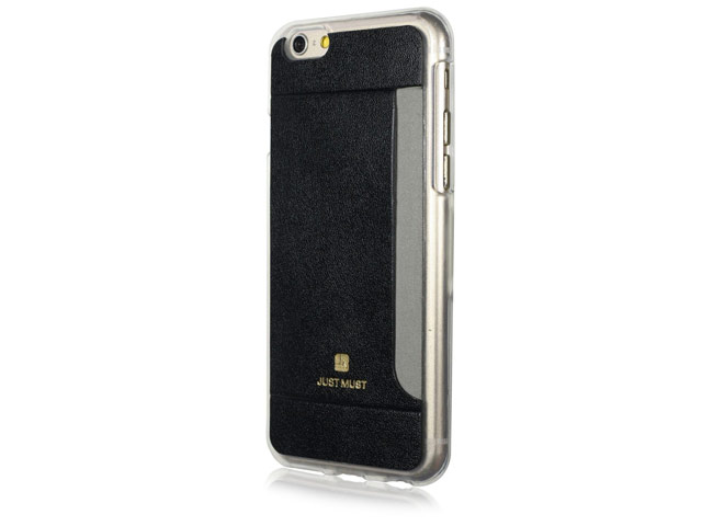 Чехол Just Must Core I Collection для Apple iPhone 6S (черный, кожаный)