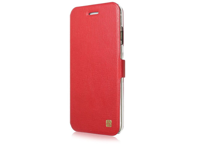 Чехол Just Must Slim Collection для Apple iPhone 6S (красный, кожаный)