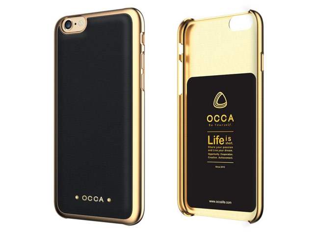 Чехол Occa Absolute Collection для Apple iPhone 6S plus (черный, кожаный)