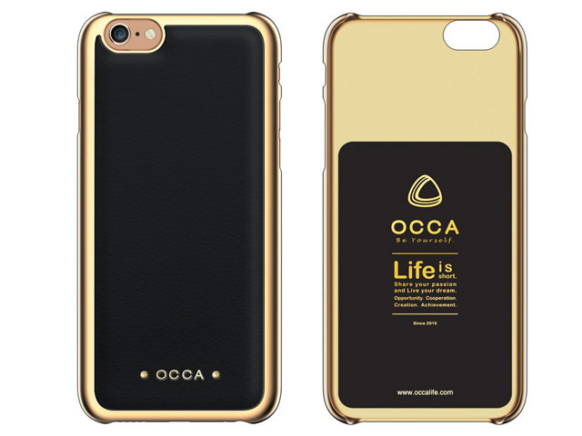 Чехол Occa Absolute Collection для Apple iPhone 6S plus (черный, кожаный)