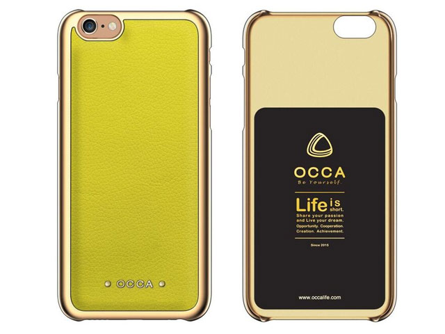 Чехол Occa Absolute Collection для Apple iPhone 6/6S (желтый, кожаный)