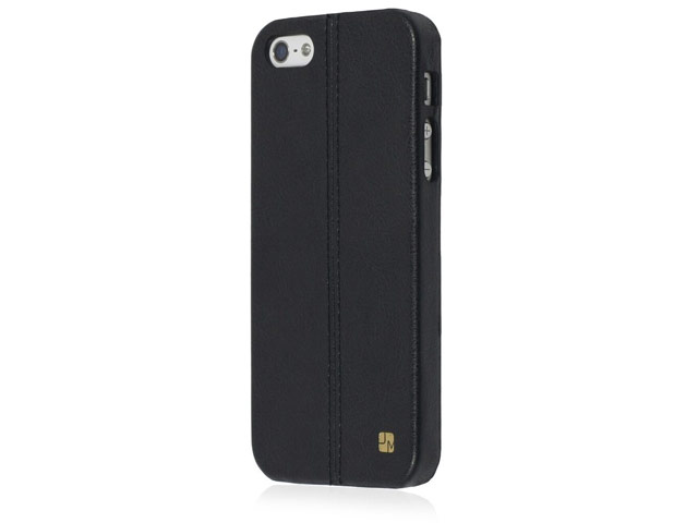 Чехол Just Must Ratio I Collection для Apple iPhone 5/5S/SE (черный, кожаный)