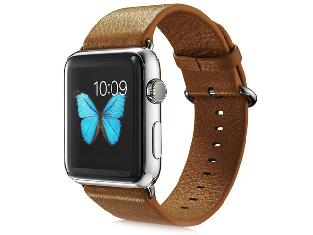 Ремешок для часов G-Case Genuine Leather Band для Apple Watch (42 мм, коричневый, кожаный)