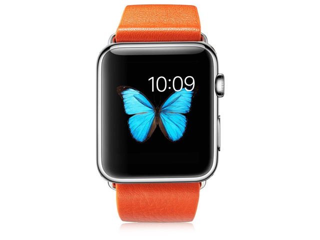 Ремешок для часов G-Case Genuine Leather Band для Apple Watch (38 мм, оранжевый, кожаный)