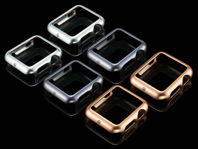 Чехол G-Case Shiny Series для Apple Watch 42 мм (серебристый, пластиковый)