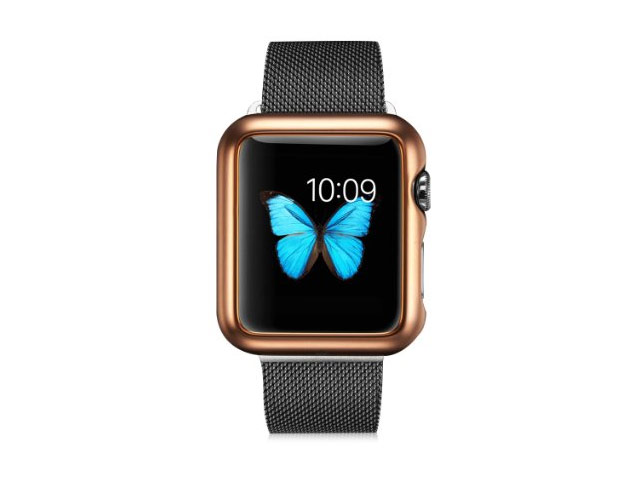 Чехол G-Case Shiny Series для Apple Watch 42 мм (золотистый, пластиковый)