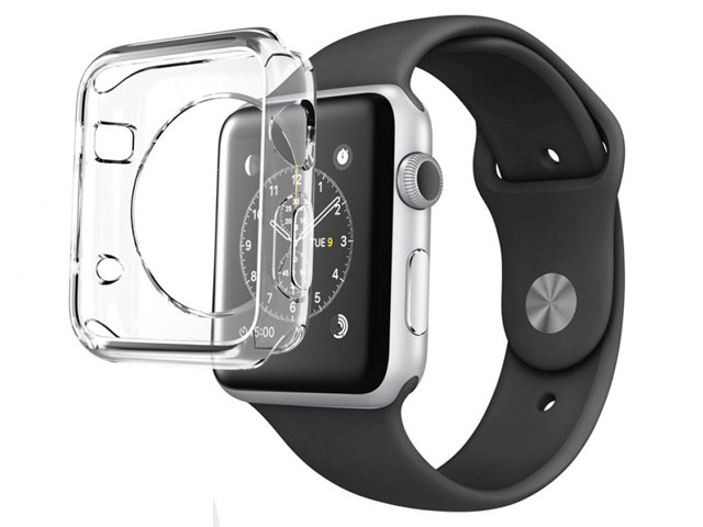 Чехол G-Case TPU Shield для Apple Watch 42 мм (прозрачный, гелевый)
