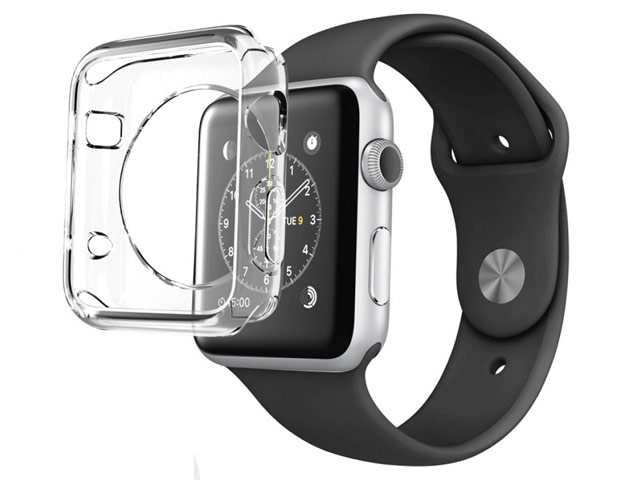 Чехол G-Case TPU Shield для Apple Watch 38 мм (прозрачный, гелевый)