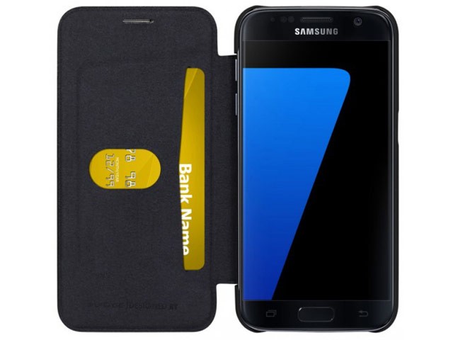 Чехол G-Case Business Series для Samsung Galaxy S7 (черный, кожаный)