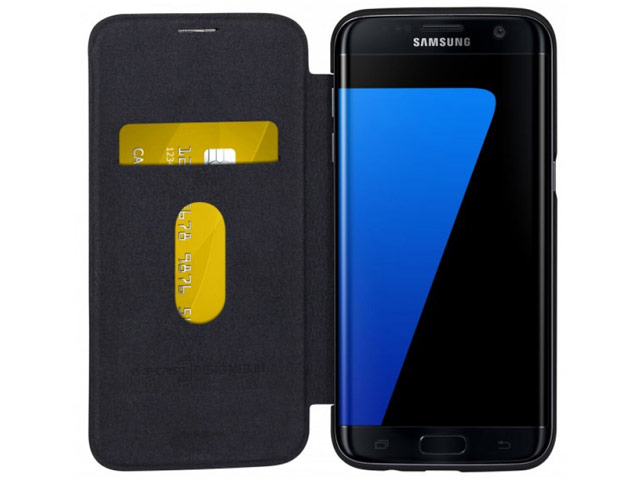 Чехол G-Case Business Series для Samsung Galaxy S7 edge (черный, кожаный)
