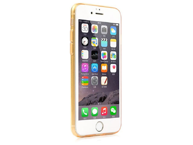 Чехол G-Case Sparkling Series для Apple iPhone 6S (золотистый, гелевый)