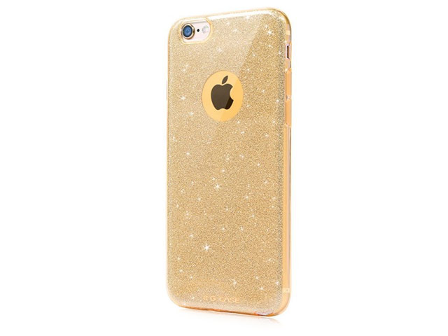 Чехол G-Case Sparkling Series для Apple iPhone 6S (золотистый, гелевый)