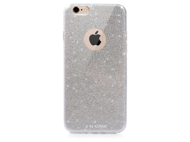 Чехол G-Case Sparkling Series для Apple iPhone 6S (серебристый, гелевый)