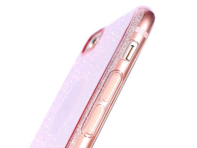 Чехол G-Case Sparkling Series для Apple iPhone 6S (розово-золотистый, гелевый)