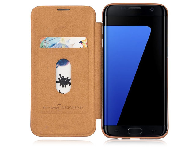 Чехол G-Case Business Series для Samsung Galaxy S7 edge (красный, кожаный)