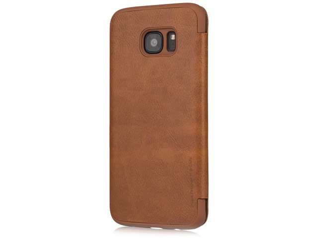 Чехол G-Case Business Series для Samsung Galaxy S7 edge (коричневый, кожаный)