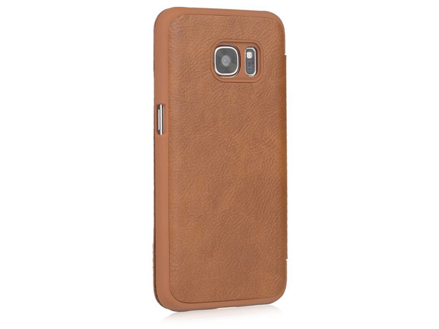 Чехол G-Case Business Series для Samsung Galaxy S7 (коричневый, кожаный)