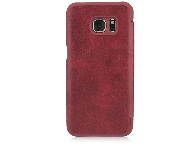 Чехол G-Case Business Series для Samsung Galaxy S7 (красный, кожаный)