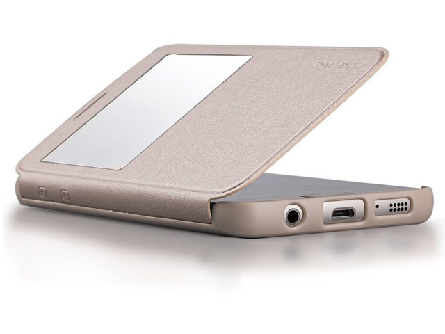 Чехол G-Case Classic Series для Samsung Galaxy S7 edge (белый, кожаный)