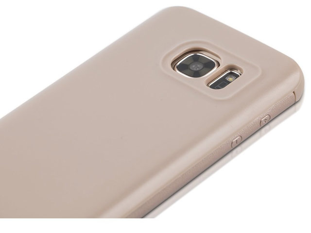 Чехол G-Case Classic Series для Samsung Galaxy S7 (золотистый, кожаный)
