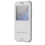 Чехол G-Case Sense Series для Samsung Galaxy S7 edge (белый, кожаный)