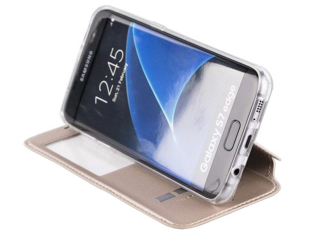 Чехол G-Case Sense Series для Samsung Galaxy S7 edge (белый, кожаный)