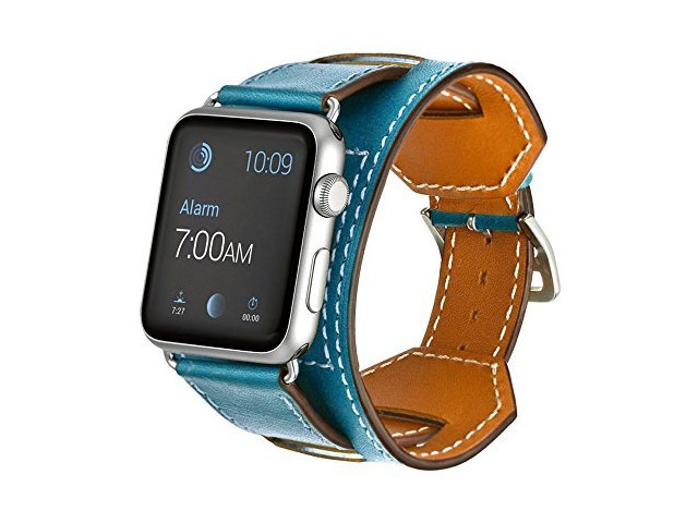 Ремешок для часов Synapse Cuff Band для Apple Watch (42 мм, синий, кожаный)