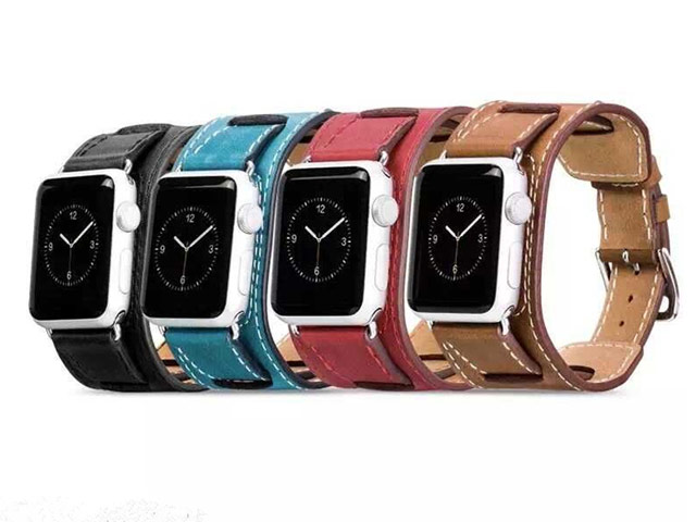 Ремешок для часов Synapse Cuff Band для Apple Watch (38 мм, черный, кожаный)