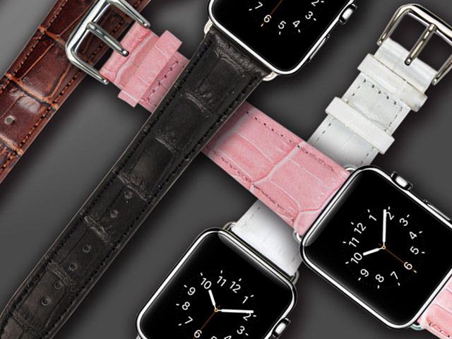 Ремешок для часов Synapse Croco Band для Apple Watch (42 мм, черный, кожаный)