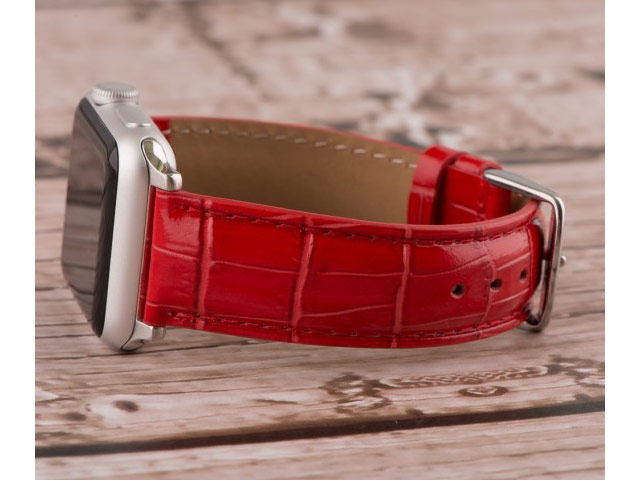 Ремешок для часов Synapse Croco Band для Apple Watch (42 мм, красный, кожаный)