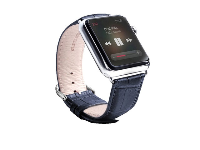 Ремешок для часов Synapse Croco Band для Apple Watch (38 мм, черный, кожаный)