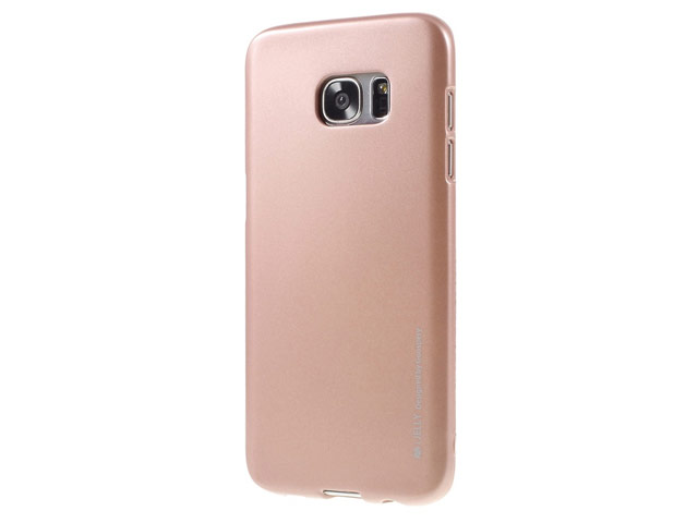 Чехол Mercury Goospery Jelly Case для Samsung Galaxy S7 edge (золотистый, гелевый)