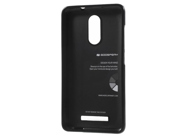 Чехол Mercury Goospery Jelly Case для Xiaomi Redmi Note 3 (черный, гелевый)