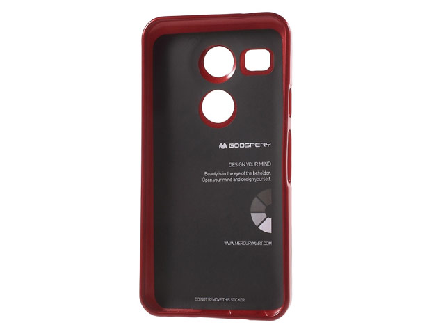 Чехол Mercury Goospery Jelly Case для LG Nexus 5X (золотистый, гелевый)